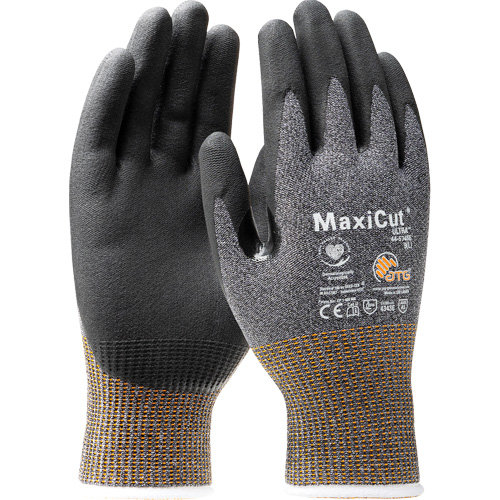 MaxiCut&reg; Ultra Seamless Knit Engineered Yarn Gloves, X-Small, 15 Gauge, Nitrile Coated, ASTM ANSI Level A5/EN 388 Level 3 PB Rental Co. Ltd.