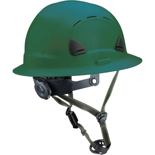 Casque Fibre Metal de style escalade avec bordure compl&egrave;te, R&eacute;pond aux normes CSA type 2, Suspension Rochet, Ventil&eacute; PB Rental Co. Ltd.