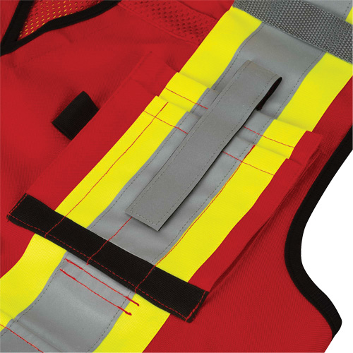 6678 High-Visibility Antimicrobial Mesh-Back Surveyor Vest, Red, Small, Polyester PB Rental Co. Ltd.