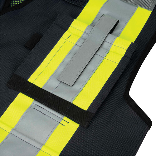 6679 High-Visibility Antimicrobial Mesh-Back Surveyor Vest, Black, Small, Polyester PB Rental Co. Ltd.