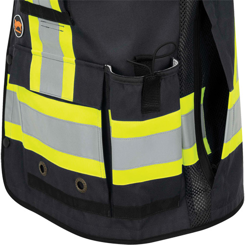 6679 High-Visibility Antimicrobial Mesh-Back Surveyor Vest, Black, Small, Polyester PB Rental Co. Ltd.