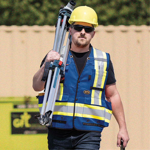 6681 High-Visibility Antimicrobial Mesh-Back Surveyor Vest, Royal Blue, Small, Polyester PB Rental Co. Ltd.