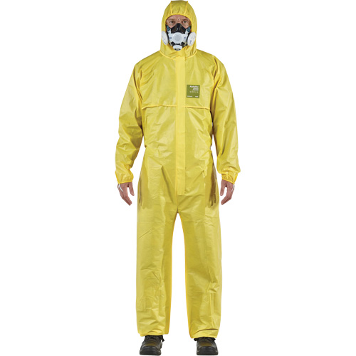 Combinaison AlphaTec 2300 STANDARD &agrave; coutures bord&eacute;es, mod&egrave;le 147, Petit, Jaune, Enduit de poly&eacute;thyl&egrave;ne/Polypropyl&egrave;ne PB Rental Co. Ltd.