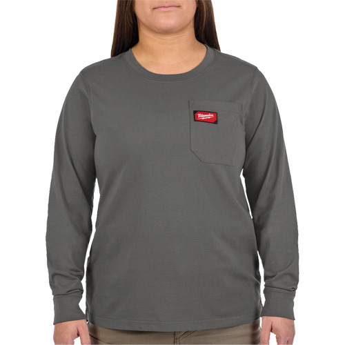T-shirt &agrave; manches longues avec poches GRIDIRON, Femmes, T-petit, Gris PB Rental Co. Ltd.