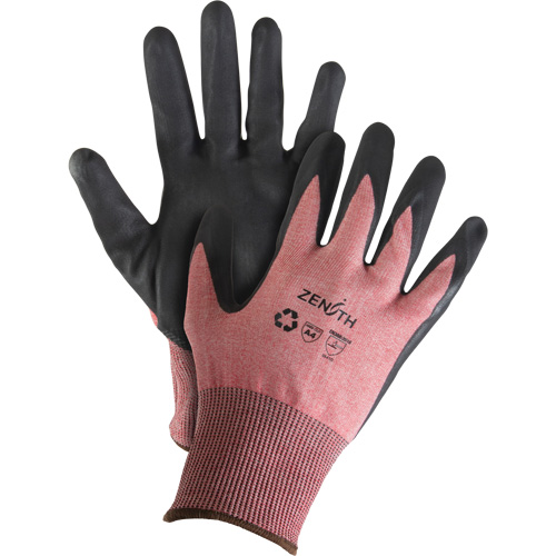 Gants &eacute;cologiques, l&eacute;gers, et r&eacute;sistants &agrave; la coupe, &agrave; haute dext&eacute;rit&eacute;, Taille 7, Calibre 18, Rev&ecirc;tement Mousse de nitrile, Enveloppe en Acier inoxydable/PEHP/rPET, ASTM ANSI niveau A4 PB Rental Co. Ltd.