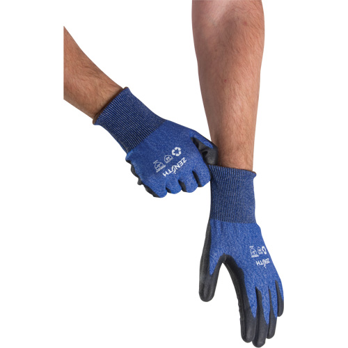 Gants &eacute;lastiques &eacute;cologiques r&eacute;sistants &agrave; la coupe, Taille 7, Calibre 18, Rev&ecirc;tement Polyur&eacute;thane, Enveloppe en Acier inoxydable/PEHP/rPET, ASTM ANSI niveau A5 PB Rental Co. Ltd.