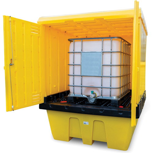 Hard Cover IBC Spill Pallet, 70" L x 70" W x 90" H, 1135 lbs. Load Capacity PB Rental Co. Ltd.