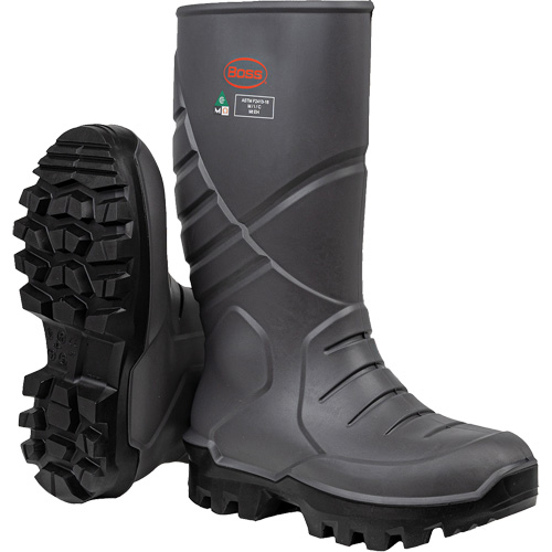 Boss&reg; Footwear Full Safety Boot with Midsole & Internal Met Guard, Thermal Polyurethane, Steel Toe, Puncture Resistant Sole, Size 6 PB Rental Co. Ltd.