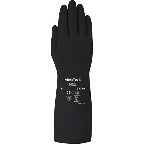 AlphaTec 38001PP Medium Duty Chemical-Resistant Gloves, Size 7, 14" L, Butyl Rubber, 14-mil PB Rental Co. Ltd.
