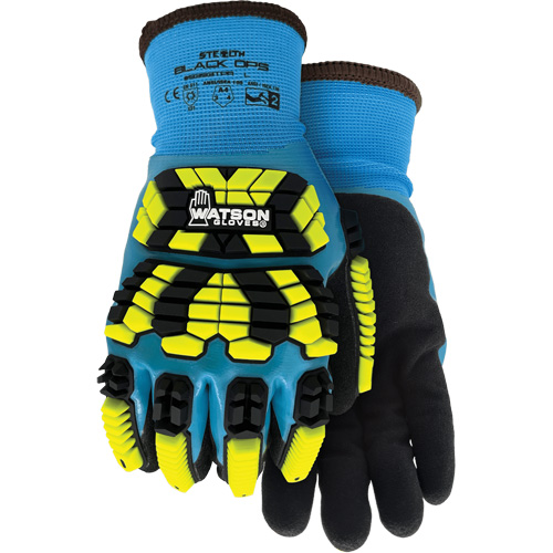 Gants d'hiver antichocs 9393TPR Stealth Black Ops, Petit, Paume en Mousse de latex, Poignet Poignet en tricot PB Rental Co. Ltd.