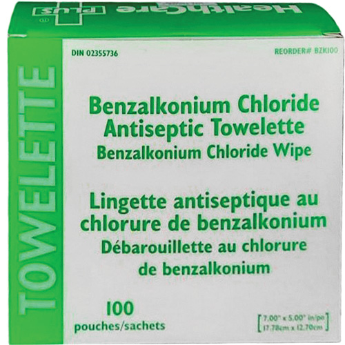 BZK Benzalkonium Chloride Towelette, Towelette, Antiseptic PB Rental Co. Ltd.