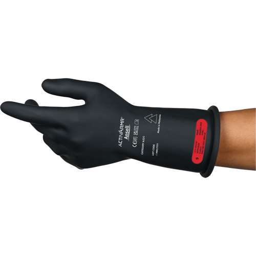 Gants &eacute;lectriques isol&eacute;s ultra l&eacute;gers ActivArmr RIG R011BUL, ASTM classe 0, Taille 8, 11" lo PB Rental Co. Ltd.