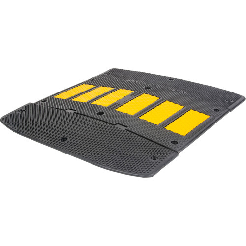 Speed Hump with End Caps, Rubber, 2' L x 36" W x 1-1/4" H PB Rental Co. Ltd.