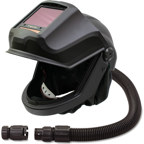 Masque respiratoire &agrave; adduction d'air et casque de soudage &agrave; visi&egrave;re relevable avec ADF et adaptateur de d&eacute;bit DEFENDER, Universel, Pi&egrave;ce faciale PB Rental Co. Ltd.