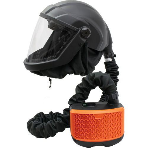 Respirateur &agrave; adduction d'air purifi&eacute; avec visi&egrave;re et ensemble de ventilation PEAKAIR DEFENDER, Respirateur &agrave; masque, Pile Lithium-ion PB Rental Co. Ltd.