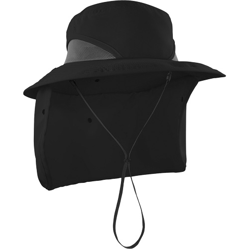 Chapeau de garde forestier 8934 Chill-Its avec prot&egrave;ge-nuque, grand/ T-grand, Noir PB Rental Co. Ltd.