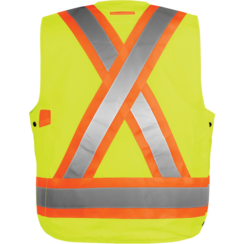 High-Visibility Surveyor's Vest, High Visibility Orange, Small, Polyester PB Rental Co. Ltd.