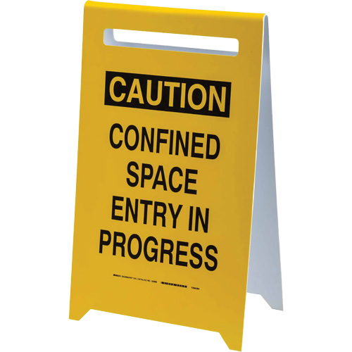 Panneau de sol “Caution Confined Space Entry In Progress”, Anglais PB Rental Co. Ltd.
