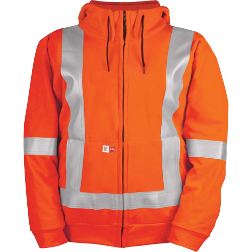 High-Visibility Wind Resistant Zip-Front Sweatshirt with DetachableHood, Men's, 5X-Large, High Visibility Orange, 27.7 cal/cm² PB Rental Co. Ltd.