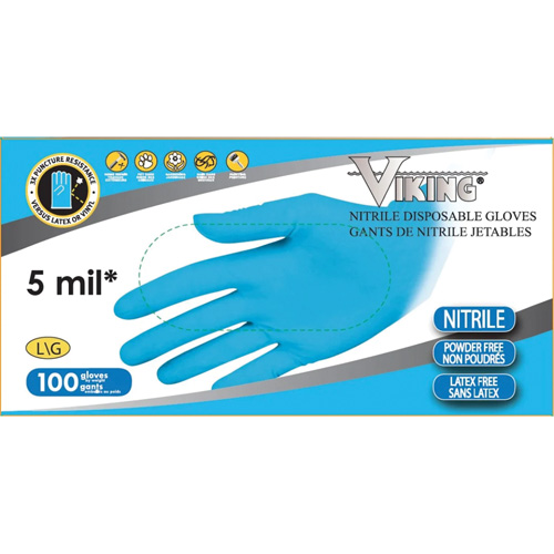34600 Disposable Gloves, Medium, Nitrile, 5-mil, Powder-Free, Blue PB Rental Co. Ltd.