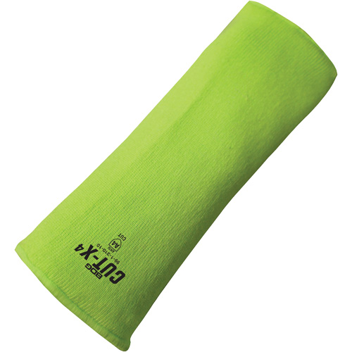 Cut-X&reg; Cut-Resistant Sleeve, Fibreglass/Polyethylene, 20", ASTM ANSI Level A4, High Visibility Lime PB Rental Co. Ltd.