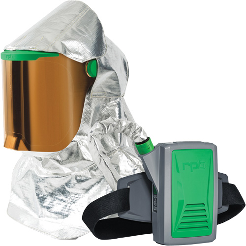 Z-Link Radiant Heat Respirator with Belt Mount & Blower, Facepiece Respirator/Headcover & Faceshield, Lithium-Ion Battery PB Rental Co. Ltd.