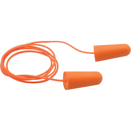 SEALTEC33 Orange Tapered PU Foam Disposable Earplugs, Corded, Bulk - Box, 33 dB NRR, One-Size PB Rental Co. Ltd.