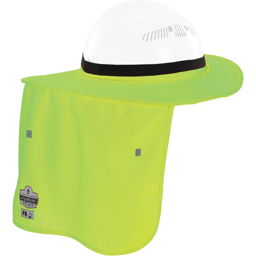 Bordure FR vert lime pour casque de chantier avec cache-cou PB Rental Co. Ltd.