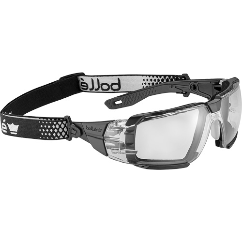Lunettes de s&eacute;curit&eacute; RUSH+ 2.0 XP avec monture noire et grise, petit, Lentille Transparent, Antibu&eacute;e/Anti-&eacute;gratignures, ANSI Z87+ PB Rental Co. Ltd.