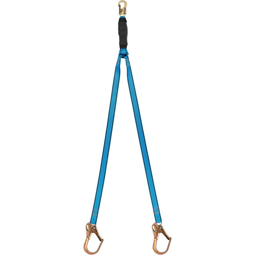 Phoenix Shock-Absorbing Lanyard, 1.8 m/6', Locking Snap Hook Center, Locking Snap Hook Leg Ends, Polyester PB Rental Co. Ltd.