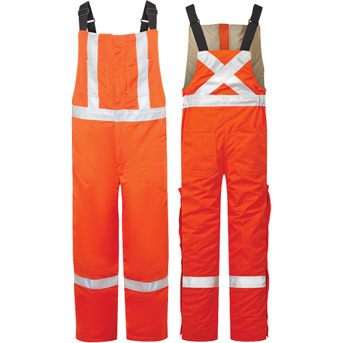 Avenger 9 oz High-Visibility Insulated Bib Pants, Style 525, Men's, Medium (Tall), Orange PB Rental Co. Ltd.