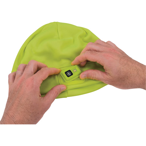 N-Ferno&reg; Winter Skull Cap with LED Rechargeable Light, Fleece Lining, One Size, High-Visibility Lime Green PB Rental Co. Ltd.