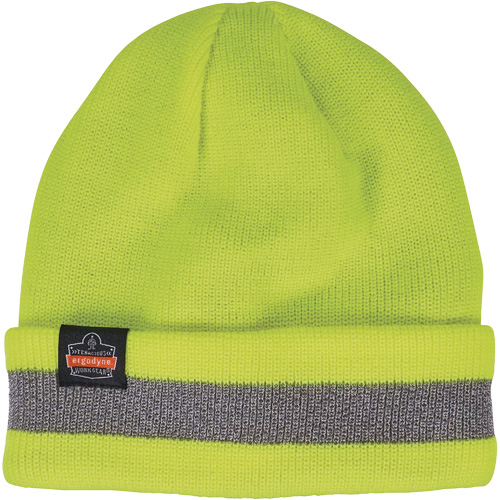 N-Ferno&reg; Reflective, Cuffed Rib Knit Winter Hat, Acrylic Lining, One Size, High-Visibility Lime Green PB Rental Co. Ltd.