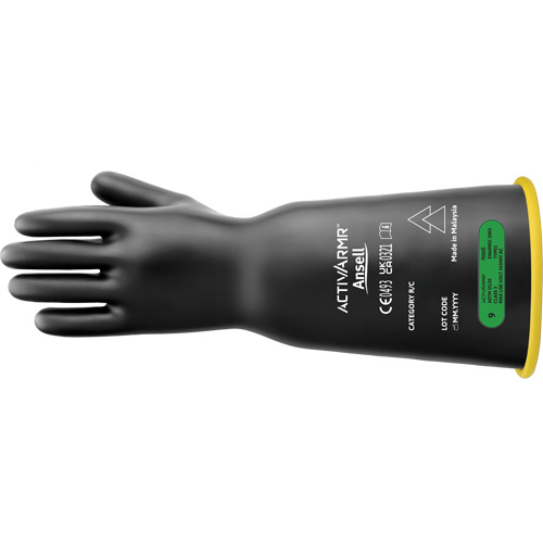 ActivArmr&reg; Latex Rubber Linesmen Gloves, ASTM Class 3, Size 9.5, 16" L PB Rental Co. Ltd.