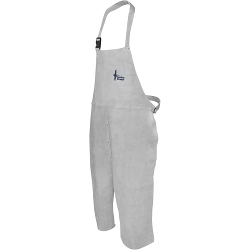 Leather Welding Apron, Split-Leg Bib, 48" L, Pearl Grey PB Rental Co. Ltd.
