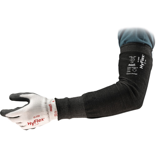 Manche r&eacute;sistante &agrave; la coupe Hyflex 11-250, Intercept, 18", ASTM ANSI niveau A3, Noir PB Rental Co. Ltd.