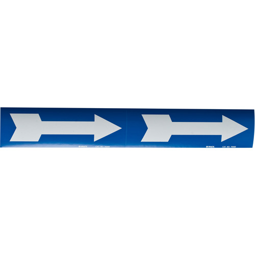 Marqueurs de tuyau avec fl&egrave;ches, Autocollant, 4" h x 12" la, Blanc/bleu PB Rental Co. Ltd.