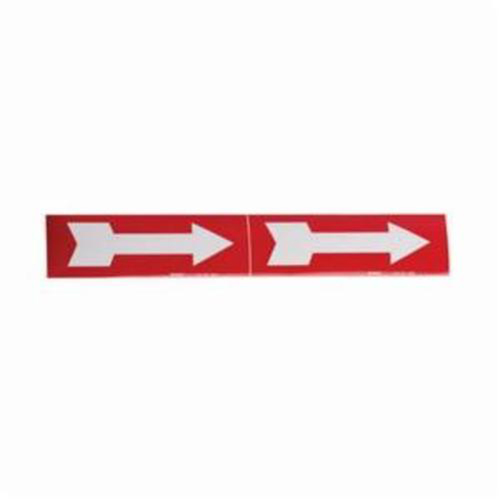 Arrow Pipe Markers, Self-Adhesive, 2-1/4" H x 7" W, White on Red PB Rental Co. Ltd.