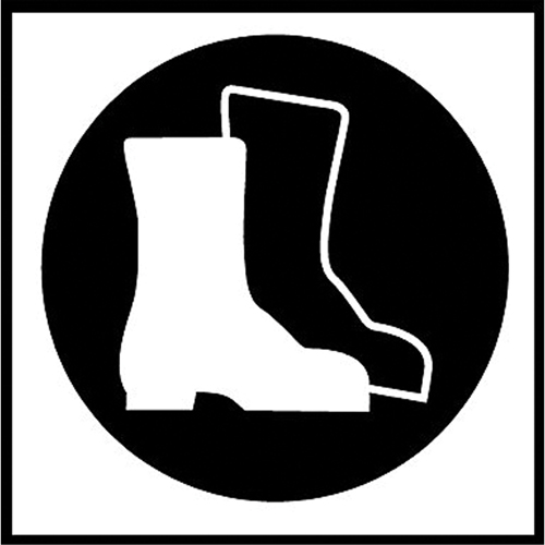 Right to Know Pictogram Labels -Boots, Vinyl, Sheet, 5/8" L x 3/4" W PB Rental Co. Ltd.