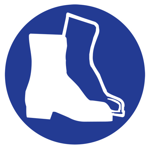 Right to Know Pictogram Labels -Boots, Vinyl, Sheet, 1" L x 1-1/8" W PB Rental Co. Ltd.
