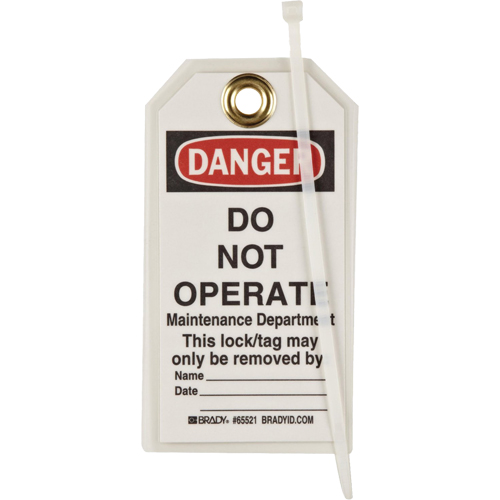 Lockout Tags, Plastic, 3" W x 5-1/2" H, English PB Rental Co. Ltd.