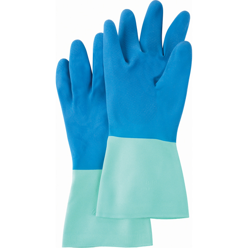Protector Gloves, Size Medium/7/7.5, 13" L, Nitrile/Rubber Latex, Flock-Lined Inner Lining, 28-mil PB Rental Co. Ltd.
