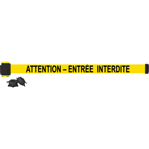 Barri&egrave;re &agrave; fixation murale, Plastique, Fixation magn&eacute;tique, 7', Ruban Noir et jaune PB Rental Co. Ltd.