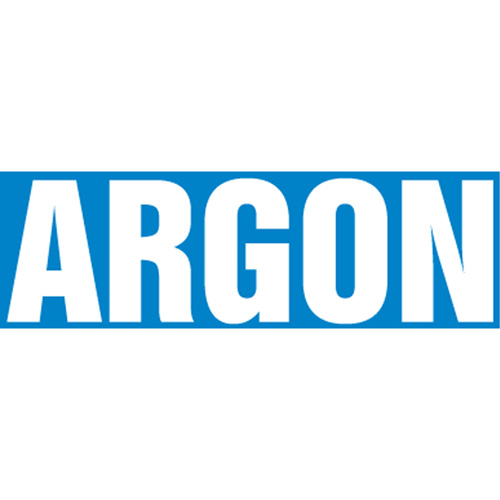 Marqueurs de tuyau "Argon", Autocollant, 2-1/2" h x 12" la, Blanc/bleu PB Rental Co. Ltd.