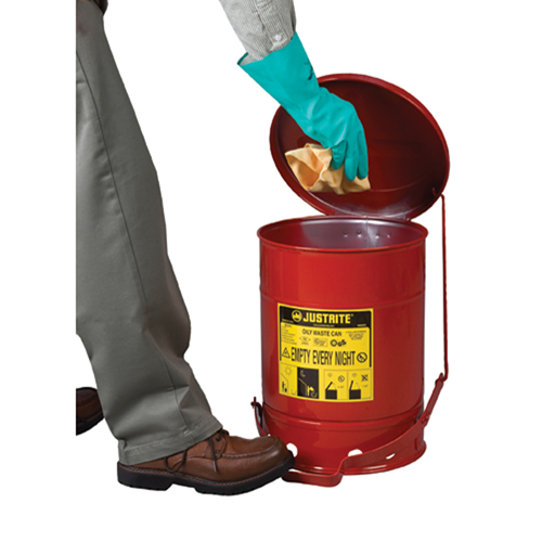 Oily Waste Cans, FM Approved/UL Listed, 2 US gal., Red PB Rental Co. Ltd.