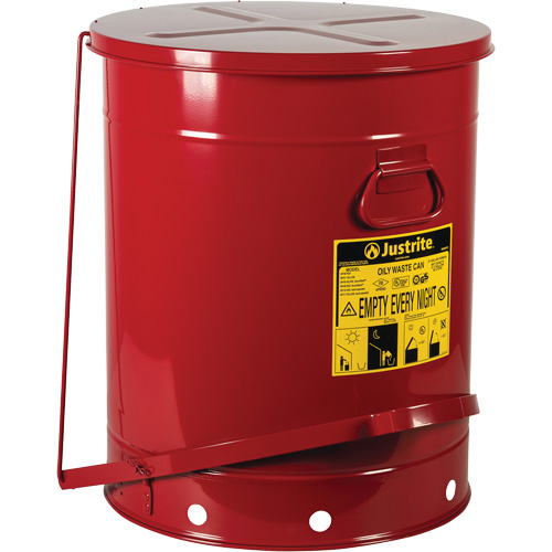 Contenants pour d&eacute;chets huileux, Homologu&eacute; FM/List&eacute; UL, 21 gal. US, Rouge PB Rental Co. Ltd.