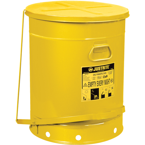 Oily Waste Cans, FM Approved/UL Listed, 21 US gal., Yellow PB Rental Co. Ltd.