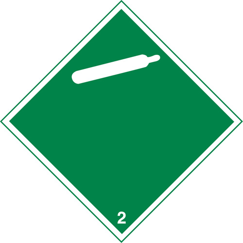 Non-Toxic Gas TDG Placard, Adhesive Vinyl PB Rental Co. Ltd.