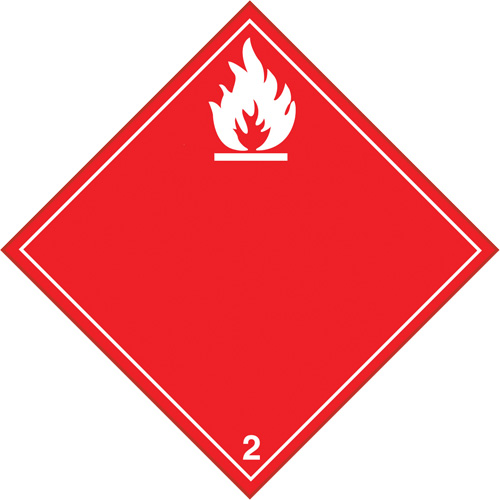 Flammable Gases TDG Placard, Adhesive Vinyl PB Rental Co. Ltd.