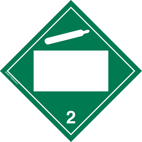 Non-Toxic Gas TDG Placard, Plastic PB Rental Co. Ltd.